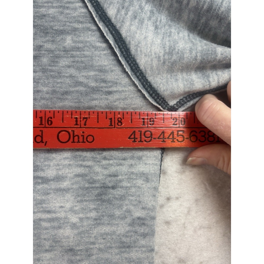 J America Acid Wash Grey Hoodie M Oversized Kangaroo Pocket MITTEN BREWING CO - Picture 10 of 10